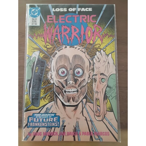 Electric Warrior #8  (DC,1986) Moench "Future Frankensteins" Loss of Face! - Picture 1 of 2